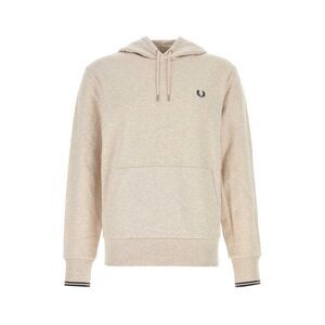 FRED PERRY Men's Embroidered Laurel Wreath Hoodie Men BEIGE O TAN Sweaters &